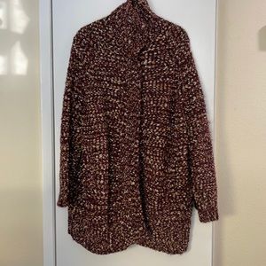 Textured sweater coat